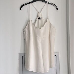 J CREW MERCANTILE White Scalloped Camisole Top